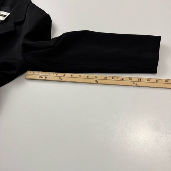 Votre Nom Designer Paris Black Blazer Jacket One Button w/ Pockets Size 2 US M - Picture 9 of 11